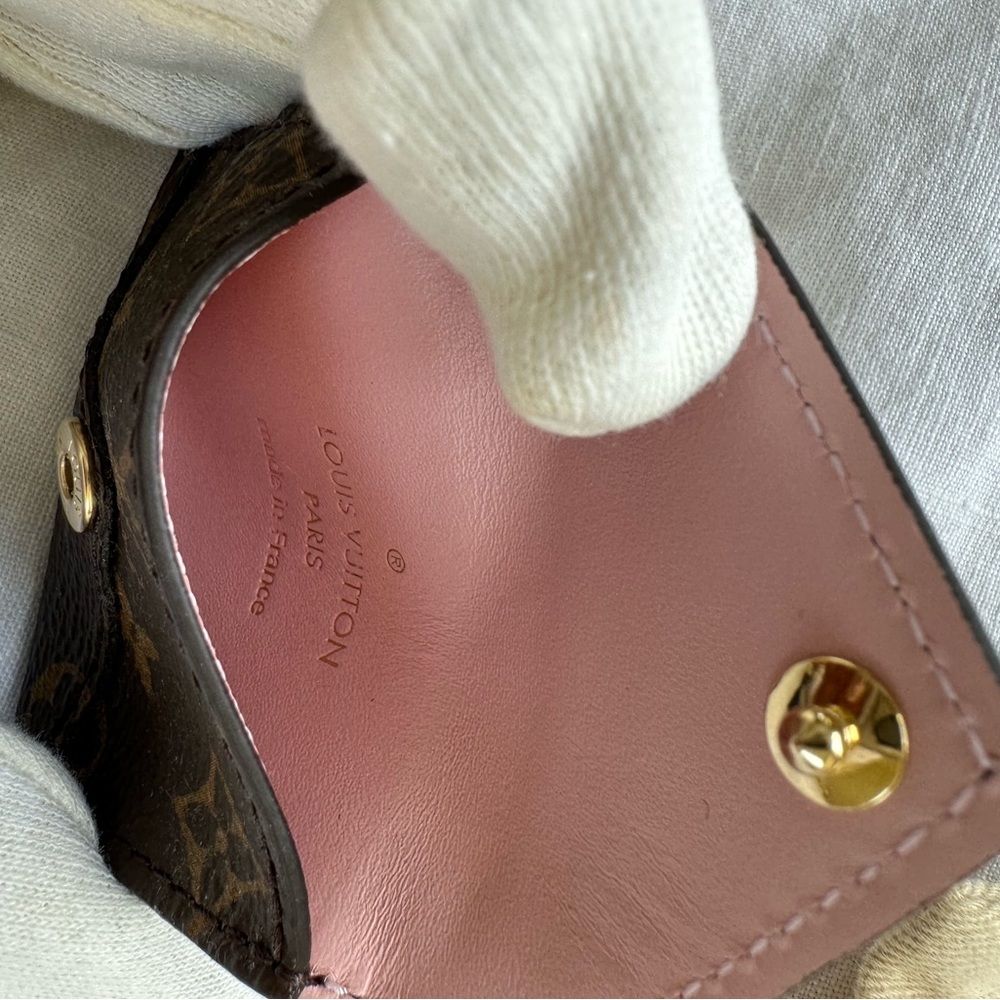Louis Vuitton Brown Monogram Key Pouch with Gold Hardware - Picture 6 of 6